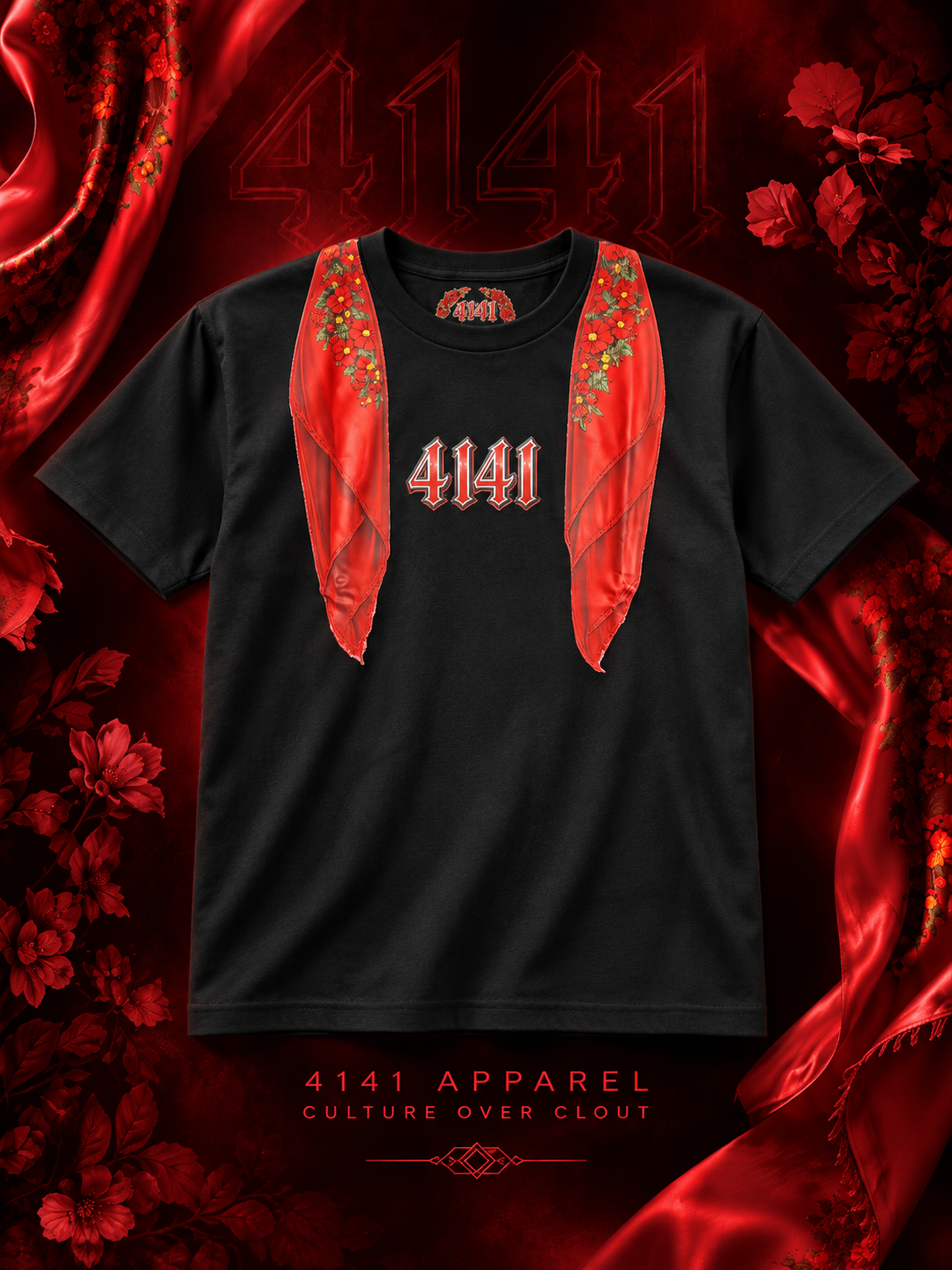 Culture Over Clout Kokum Scarf Tee - Red